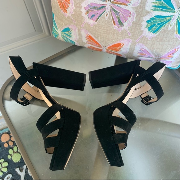 Limelight Black Crystal Open Toe Sandals - Picture 5 of 8